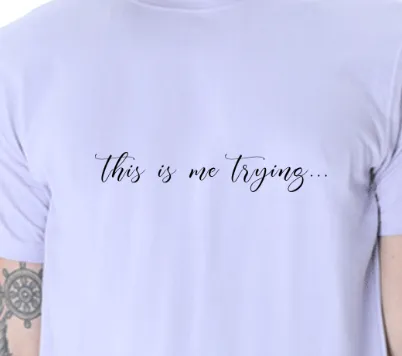 Men's Tshirt - DRON THIS IS ME TRYING - ABA65 Lavender