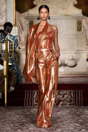 Metallic Sunset Wide Leg Trousers
