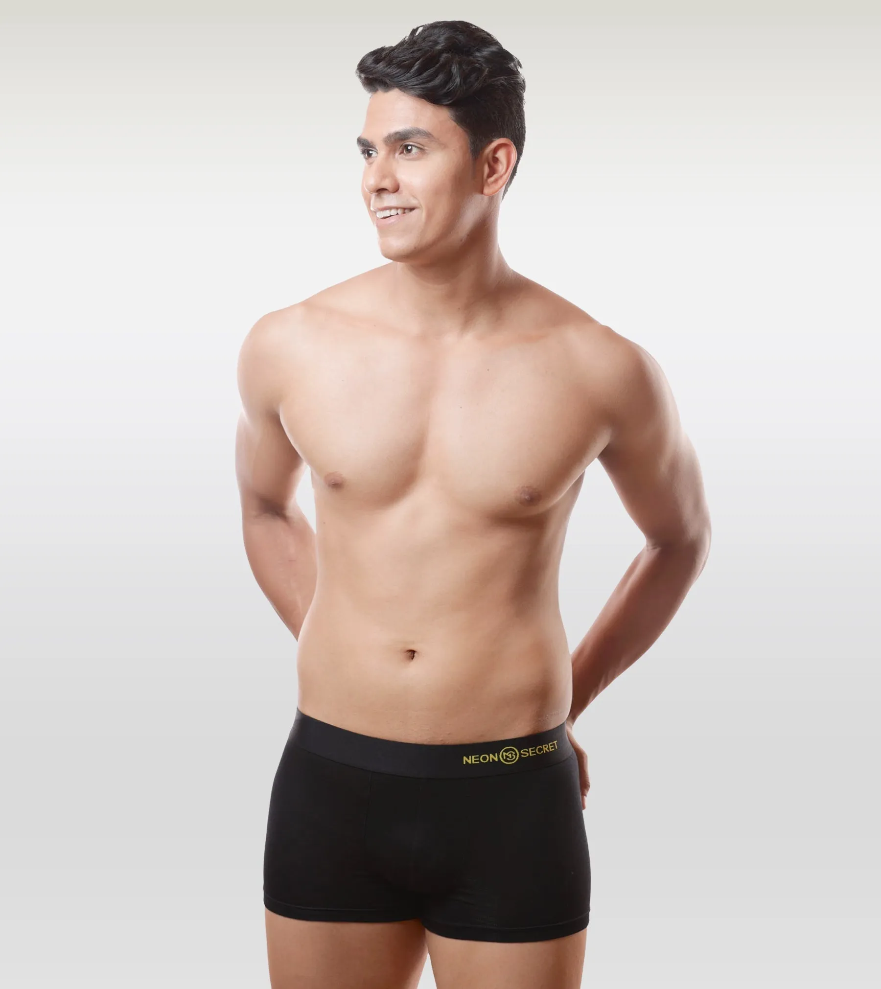 Micro Modal Antibacterial Trunks- Pack of 2 (Midnight Black and Creamy White)