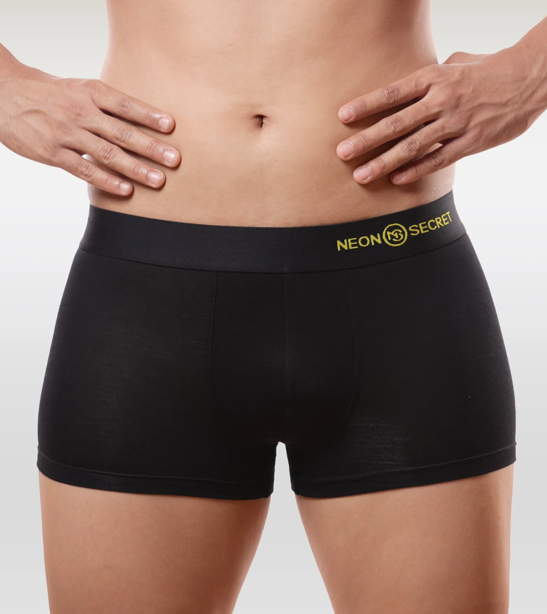 Micro Modal Antibacterial Trunks- Pack of 2 (Midnight Black and Creamy White)