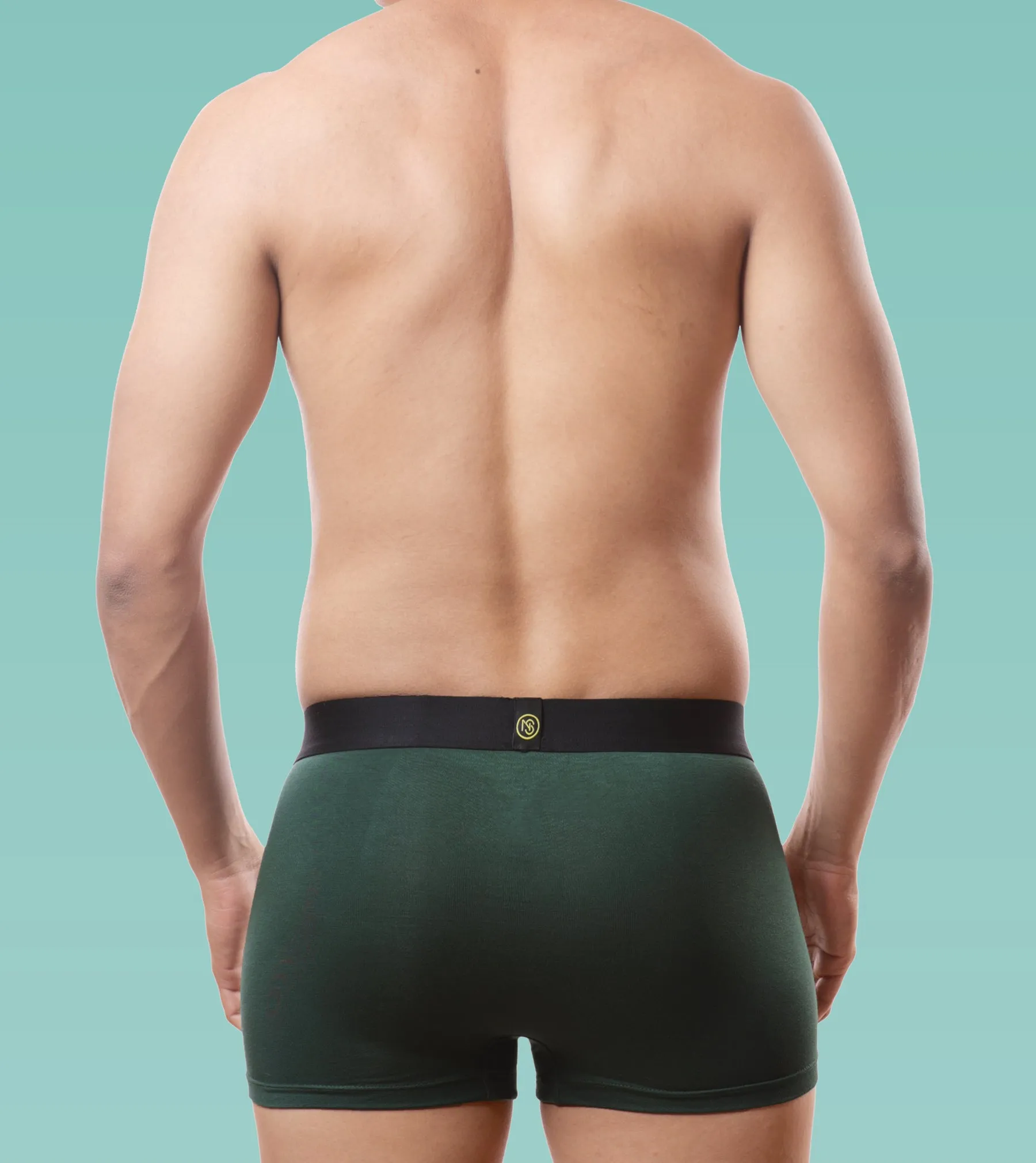 Micro Modal Antibacterial Trunks- Pack of 2 (Midnight Black and Pine Green)