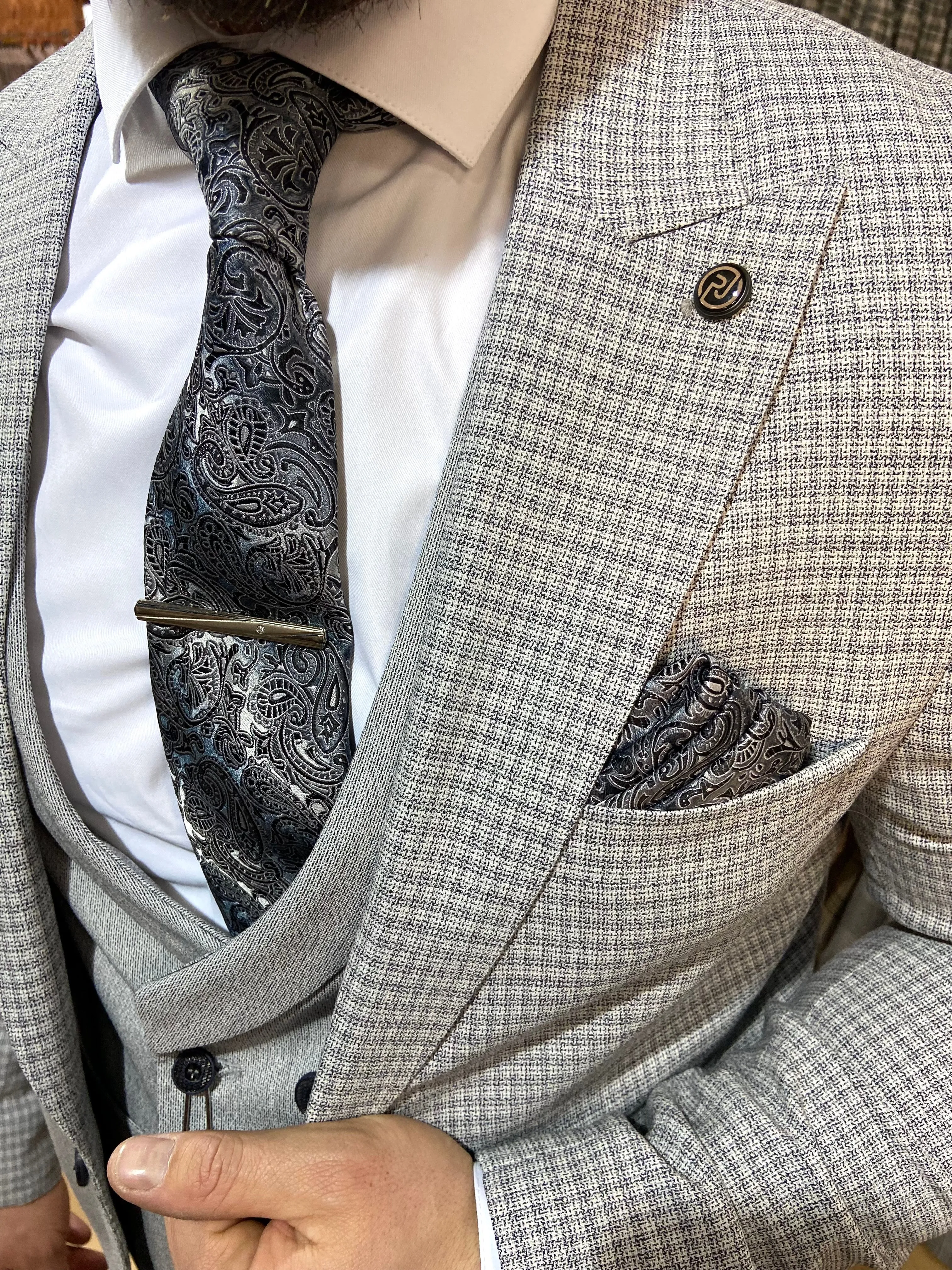 Milo - Steel Grey 3 Piece Suit