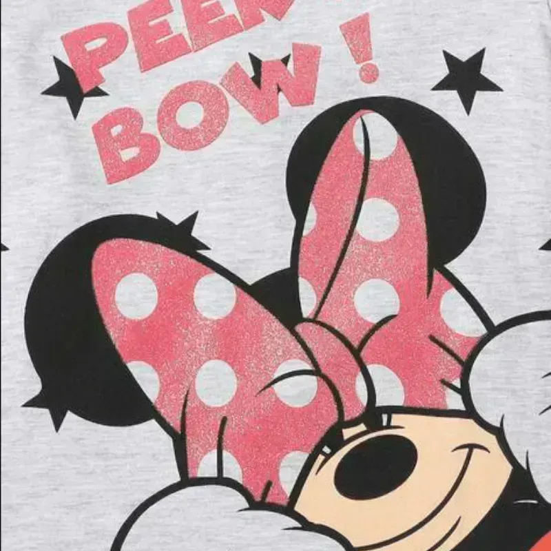 Minnie Mouse Print Crew-Neck T-shirt