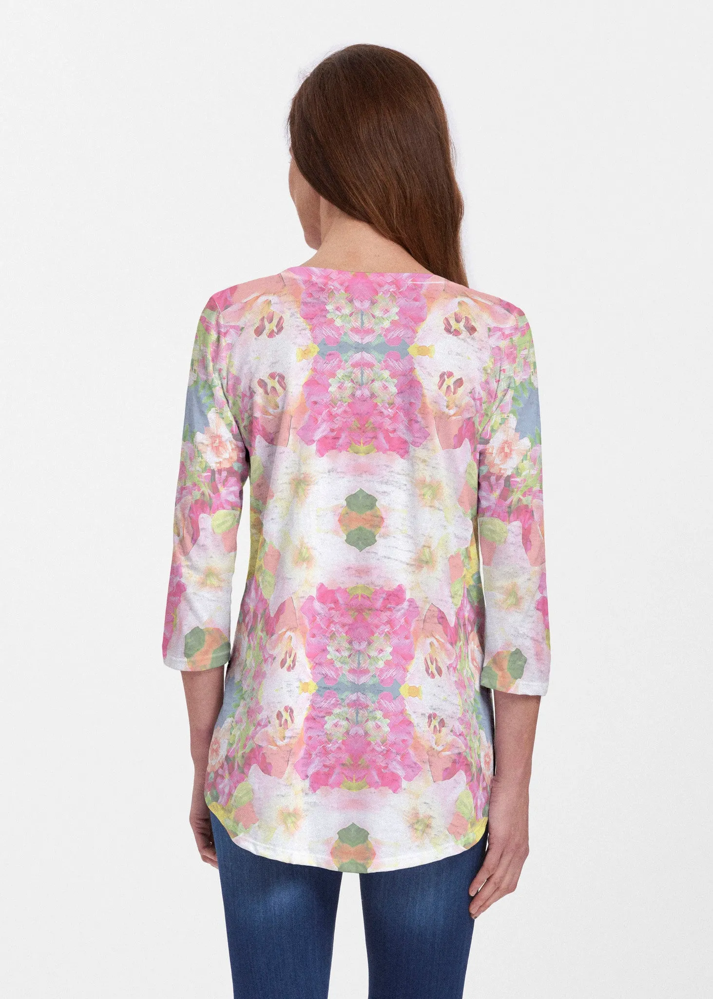 Mirage Pink (13140) ~ Signature V-neck Flowy Tunic