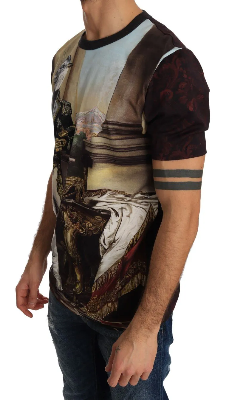 Multicolor Mockingbird Motive Cotton T-Shirt