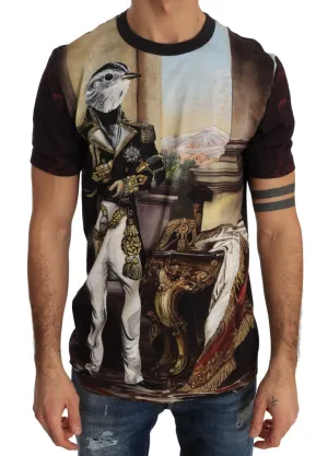 Multicolor Mockingbird Motive Cotton T-Shirt