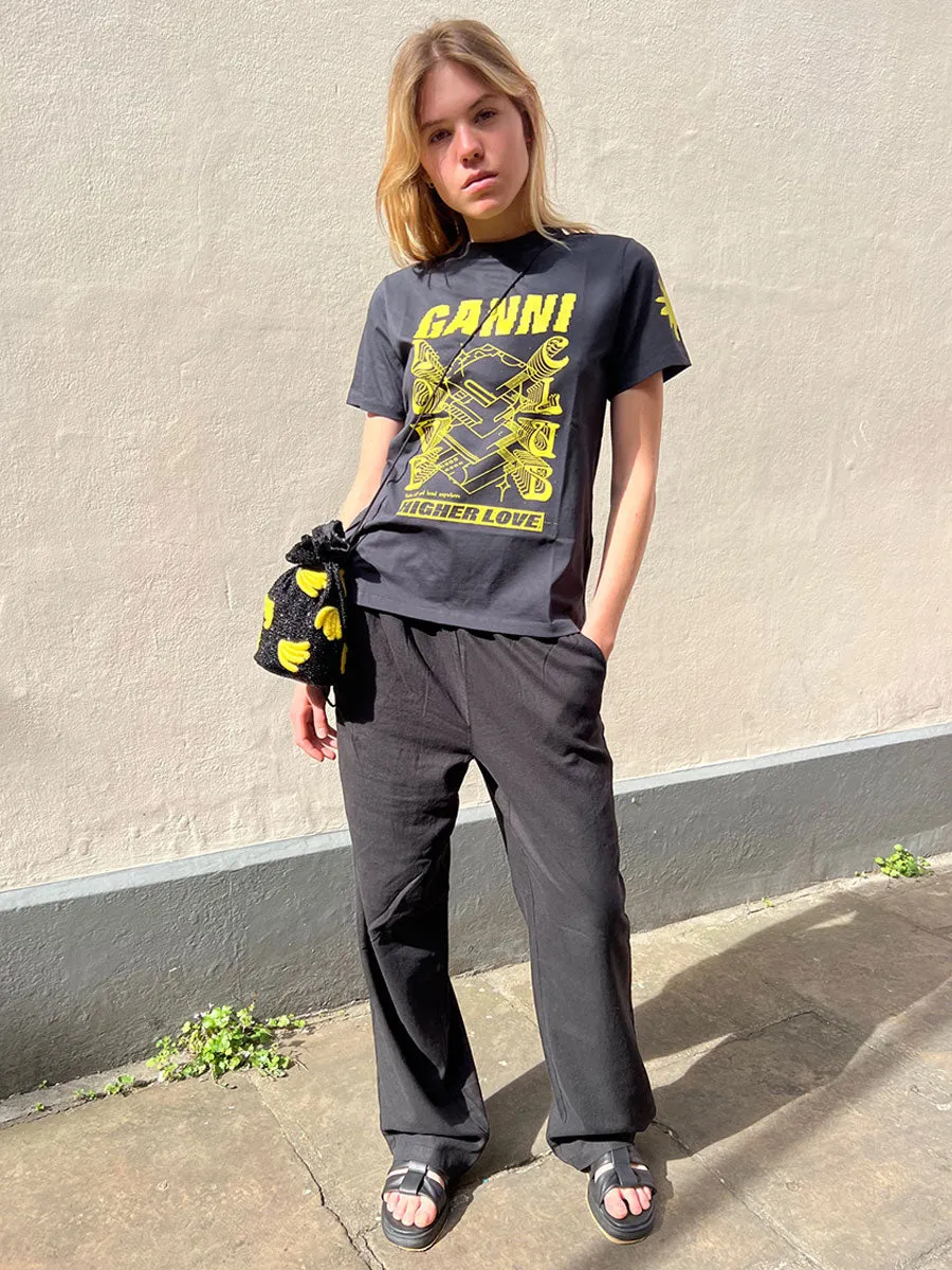Naja 7 Linen Trousers - Black