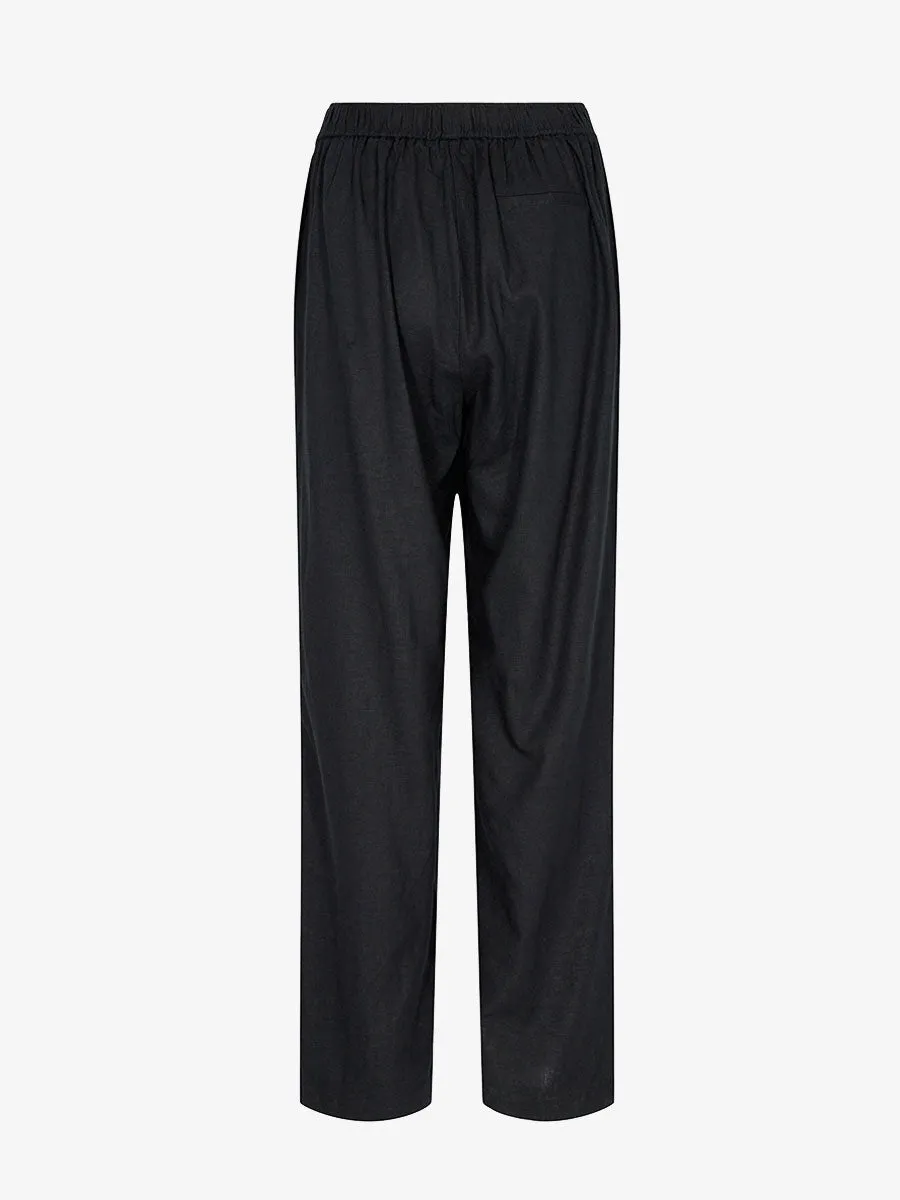 Naja 7 Linen Trousers - Black