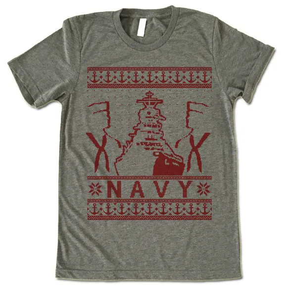 Navy Christmas T-Shirt