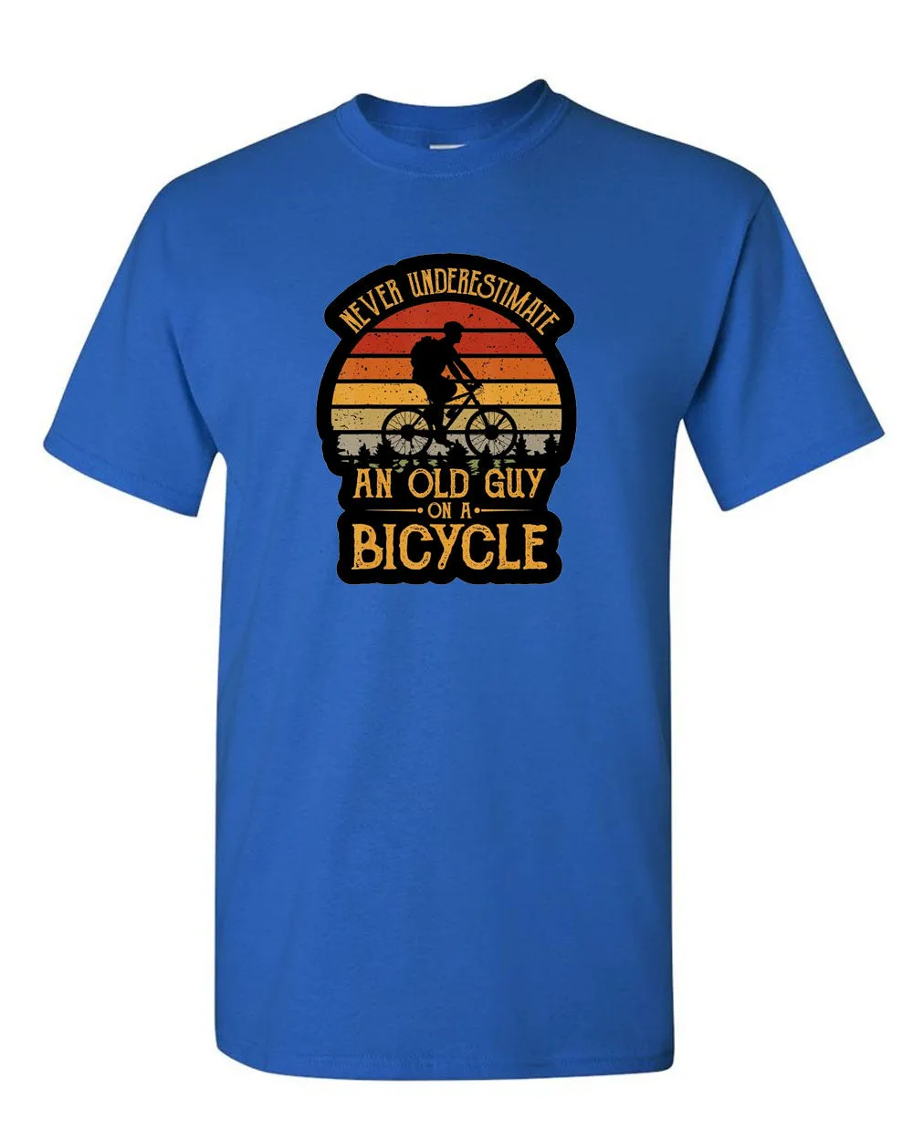 Never Underestimate An Old Guy On A Bicycle T-shirt Cycling T-Shirt