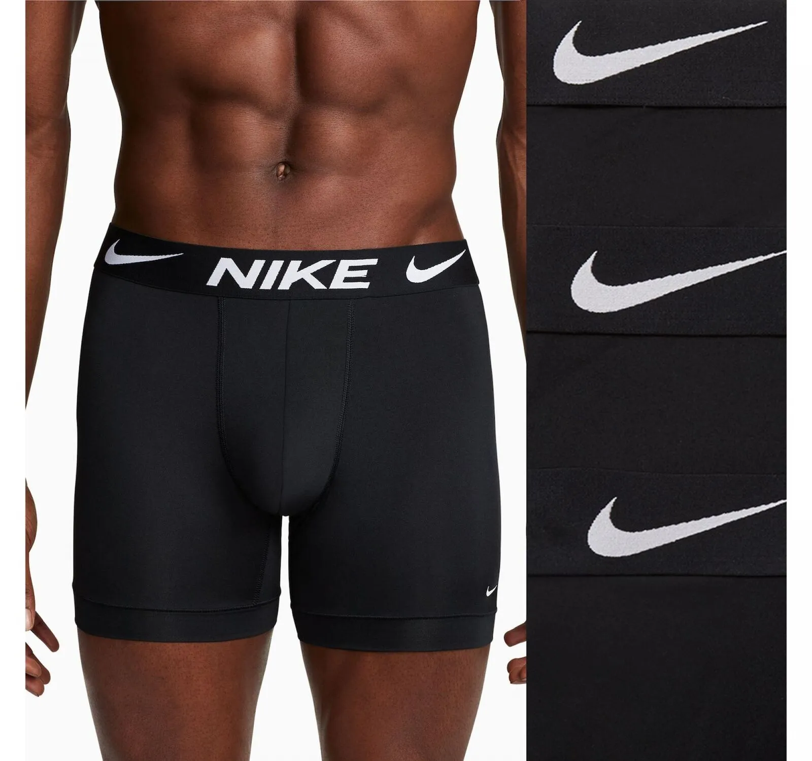Nike Men's Dri-FIT Essential Microfiber Boxer Briefs KE1157 Black XL