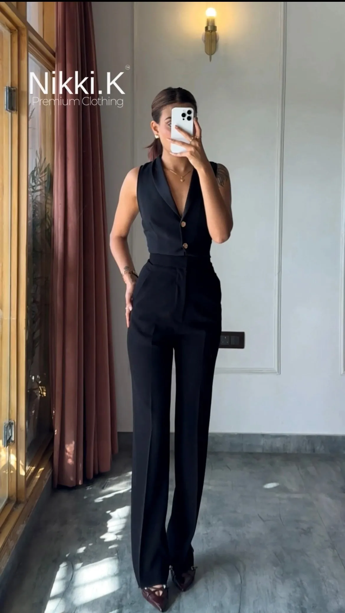 Nikki.K Wide Leg Trousers- Ultimate Black