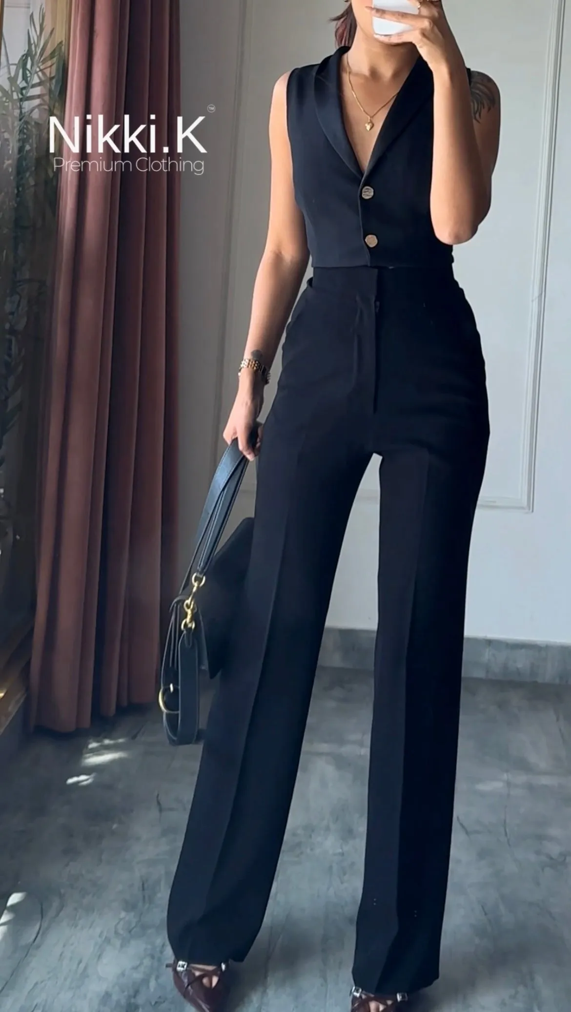 Nikki.K Wide Leg Trousers- Ultimate Black