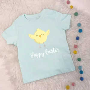 Organic Cotton Little Chick Happy Easter Kids/Baby T Shirt 5/6