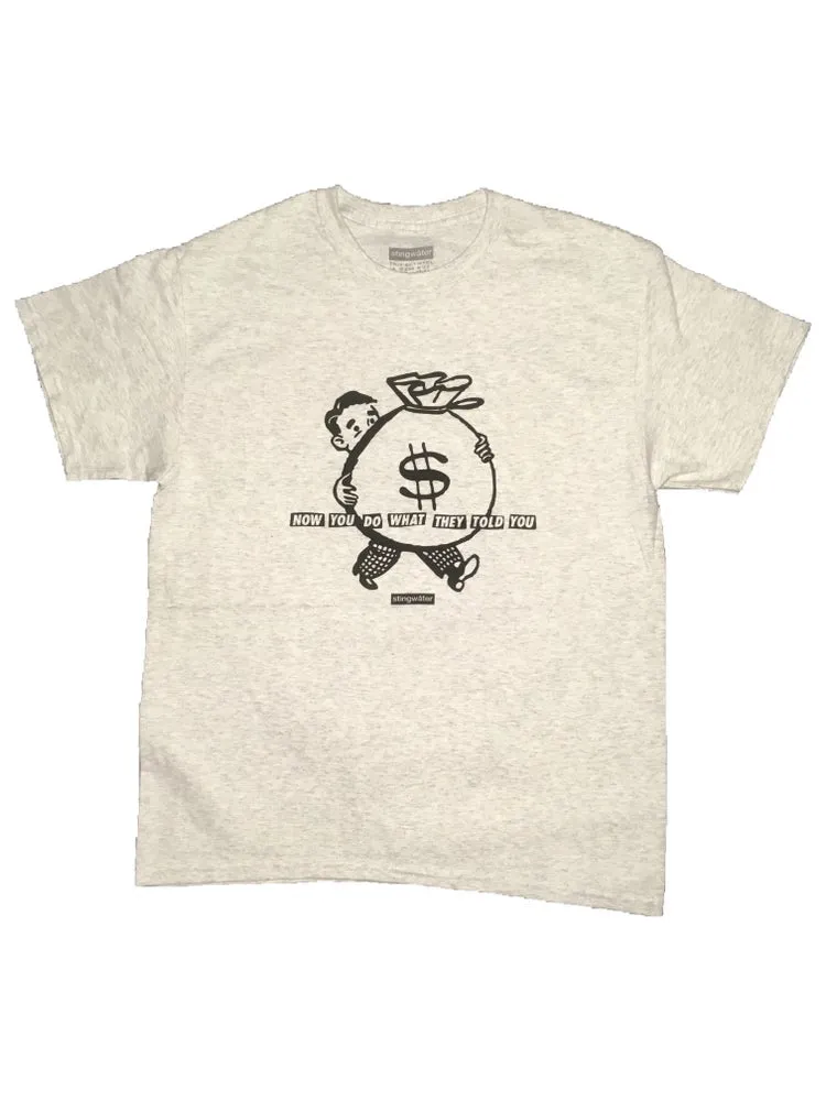 PAID 2 SK8 T Shirt Light Grey