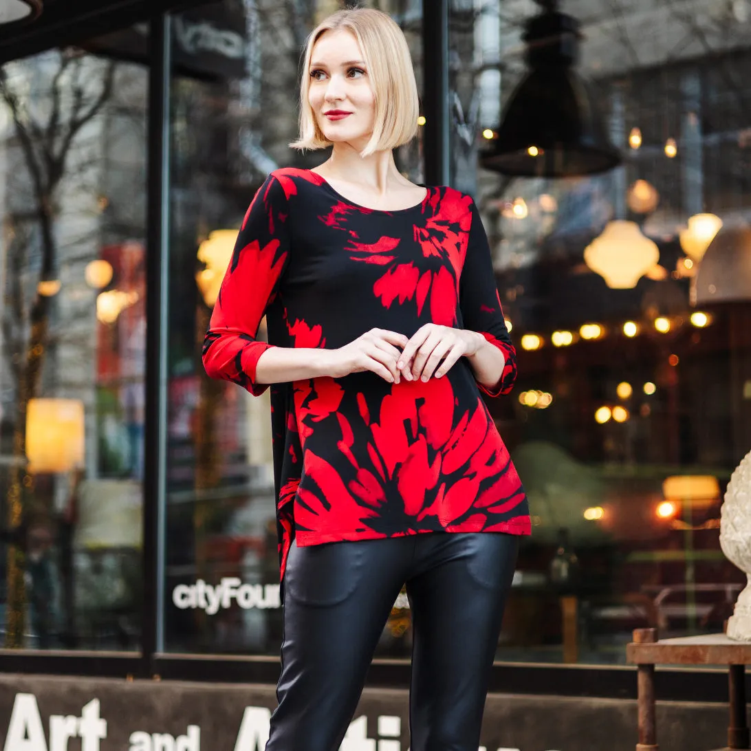 Parachute Hem Tunic - Hibiscus Petal - Final Sale!