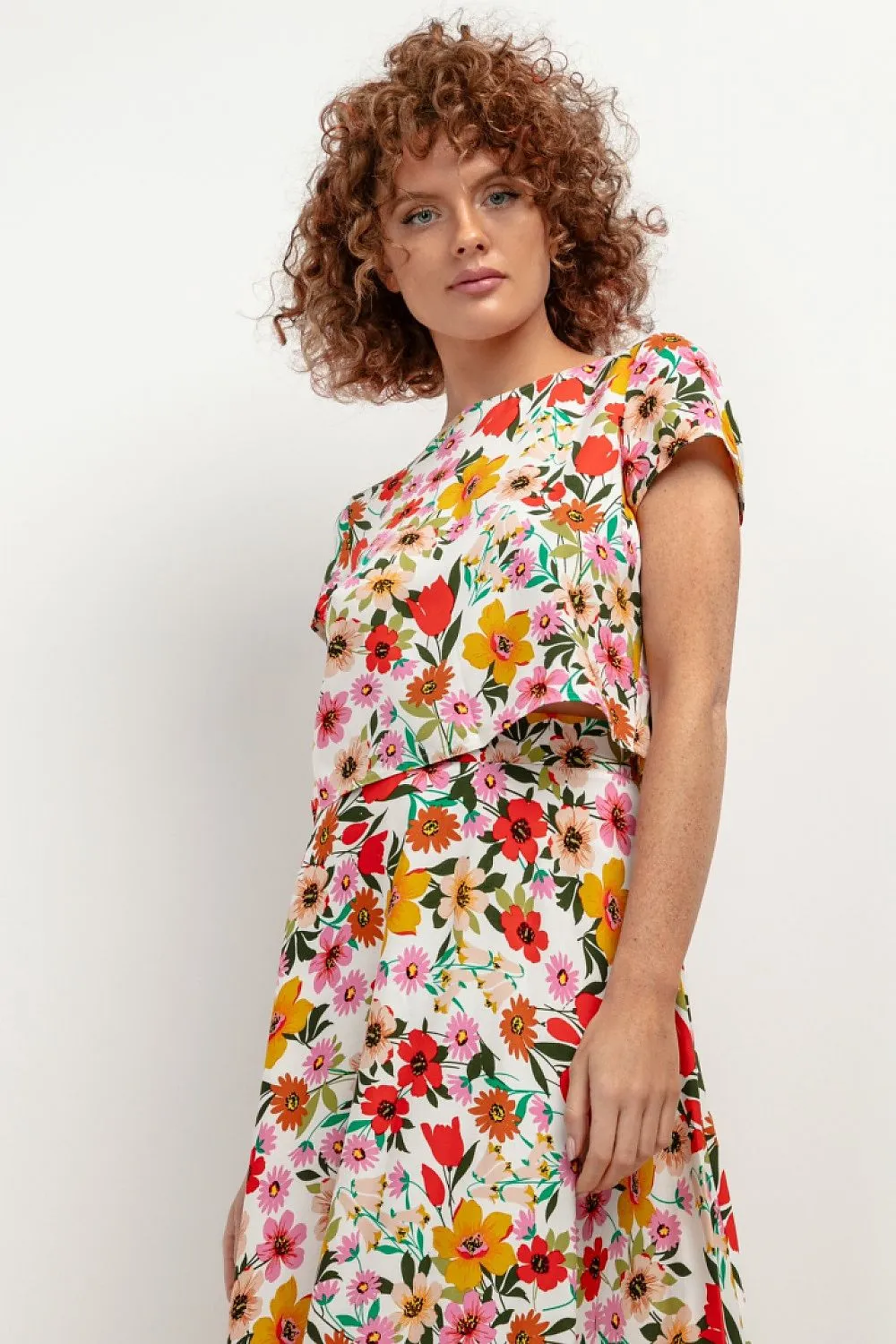 Patterned Luxe Viscose Blouse