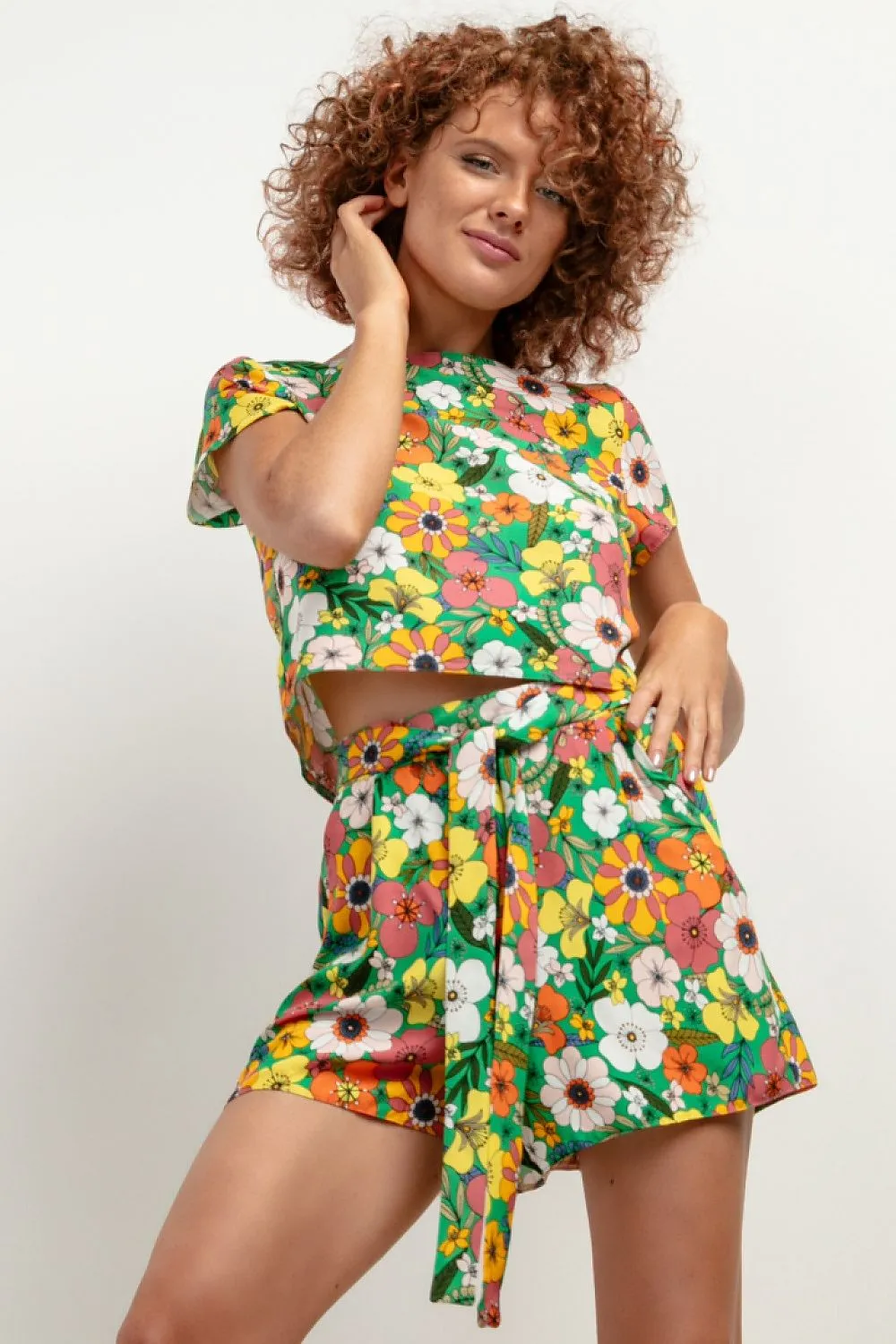 Patterned Luxe Viscose Blouse