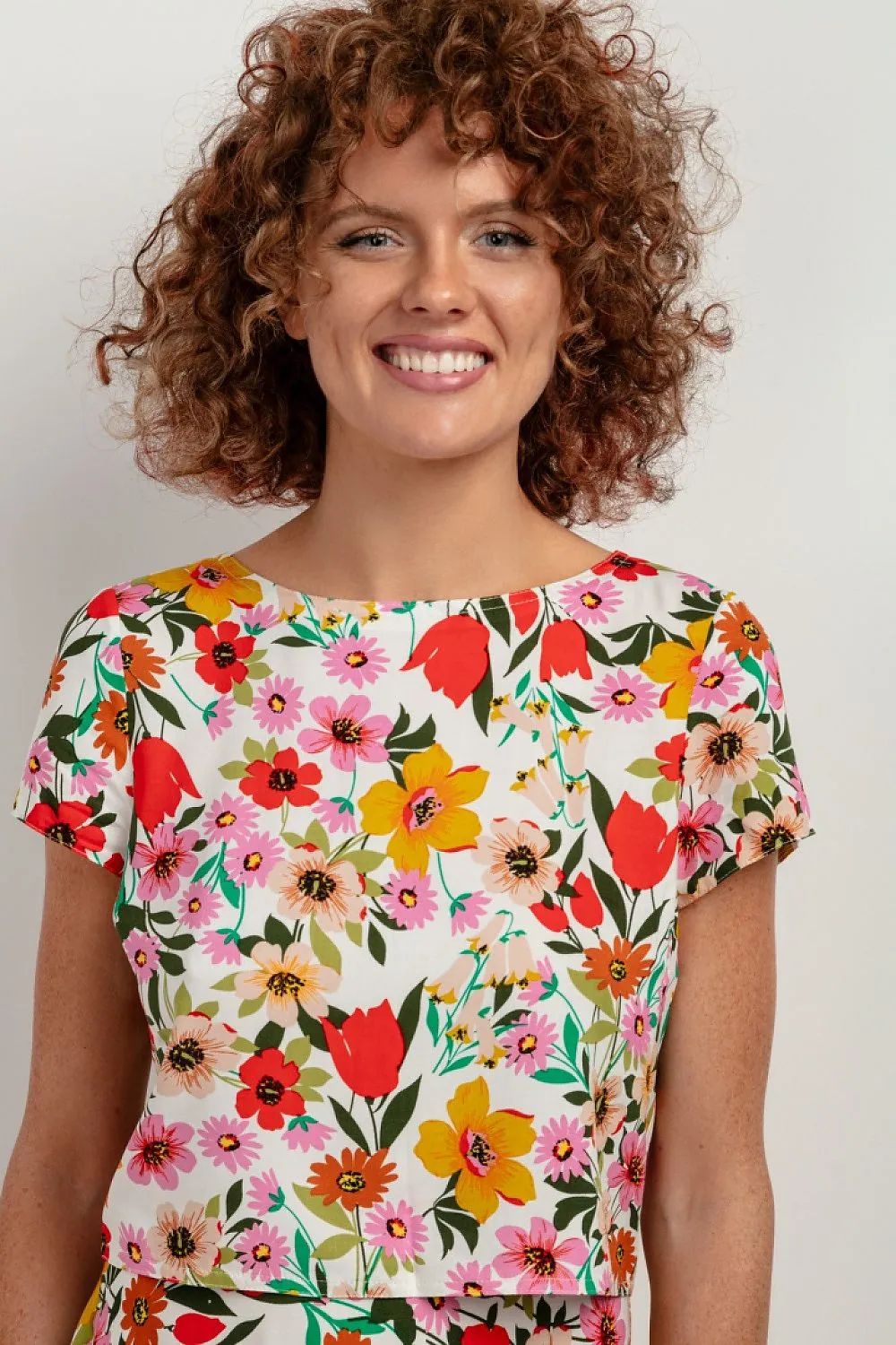 Patterned Luxe Viscose Blouse