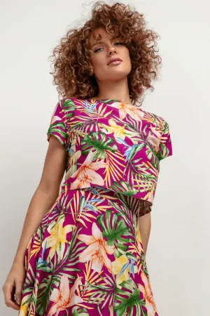 Patterned Luxe Viscose Blouse