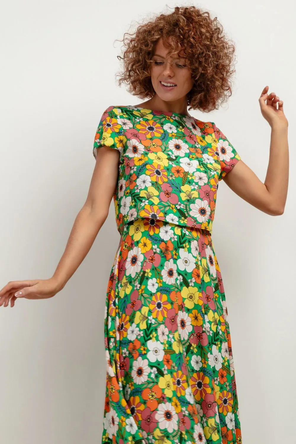 Patterned Luxe Viscose Blouse