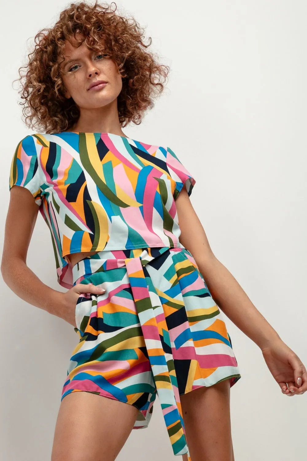 Patterned Luxe Viscose Blouse