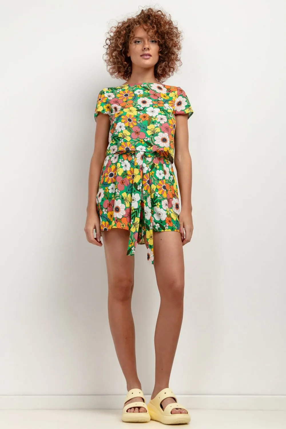 Patterned Luxe Viscose Blouse