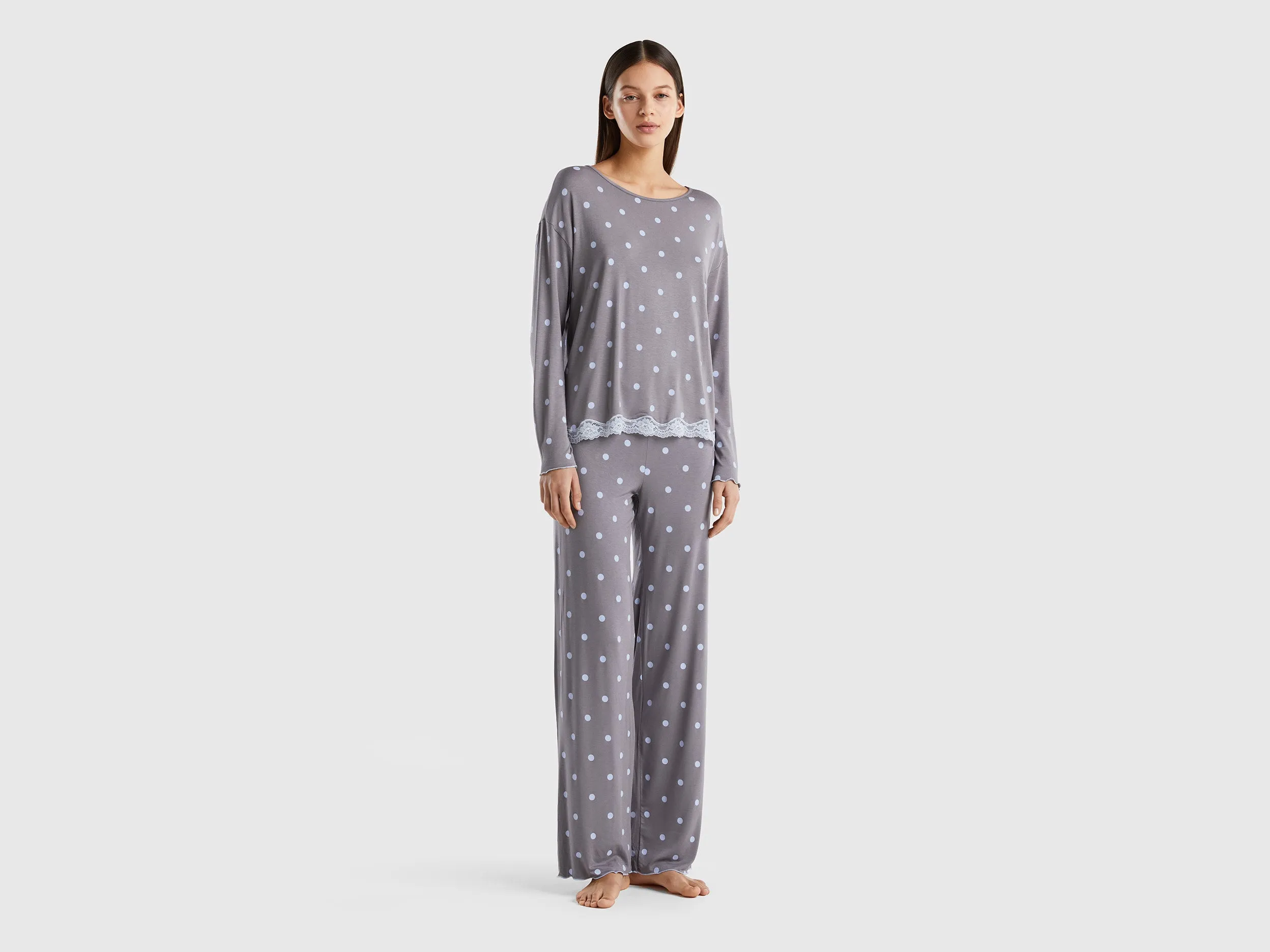 PATTERNED TROUSERS IN STRETCH VISCOSE