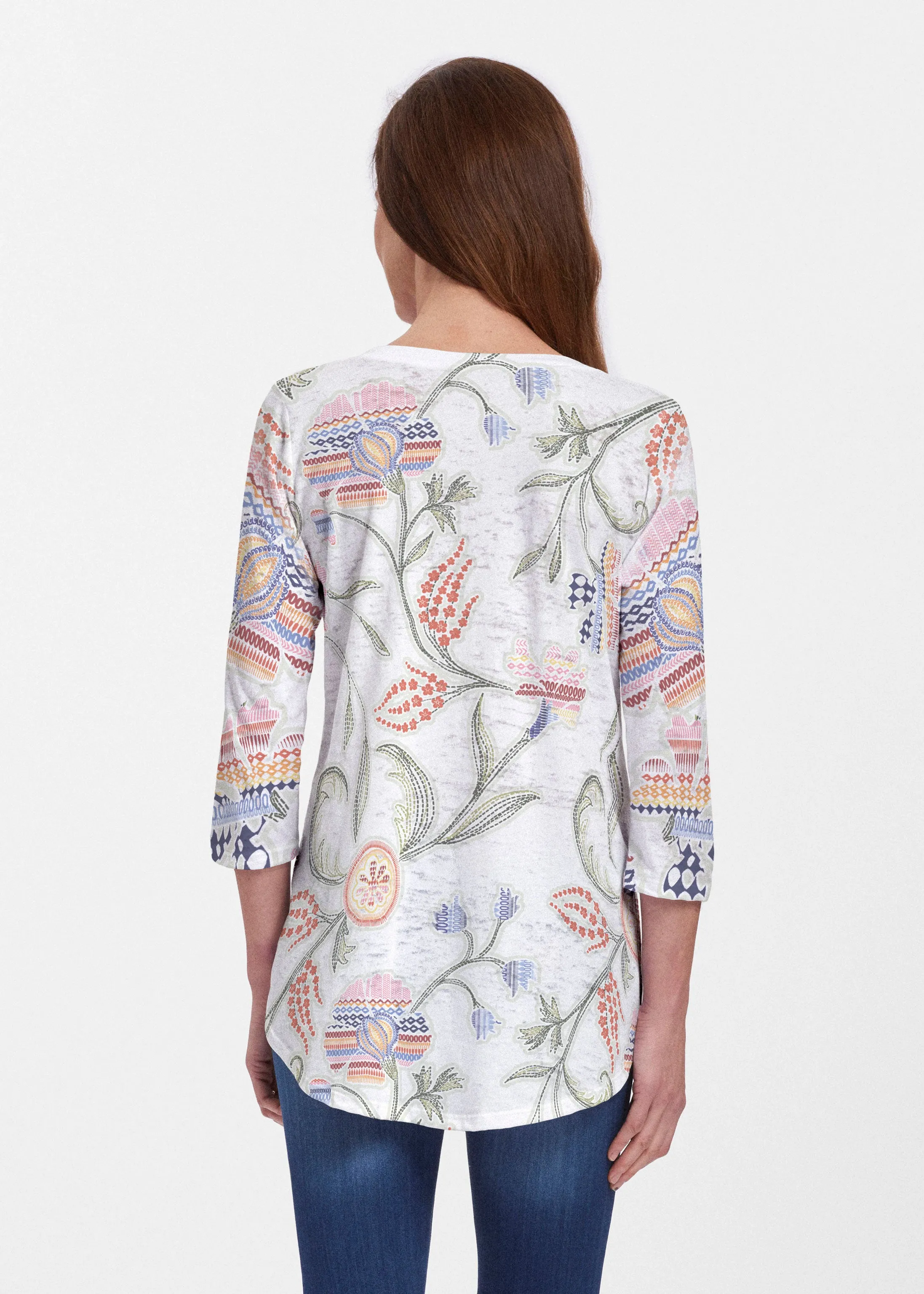 Patterns at Play (7806) ~ Signature V-neck Flowy Tunic