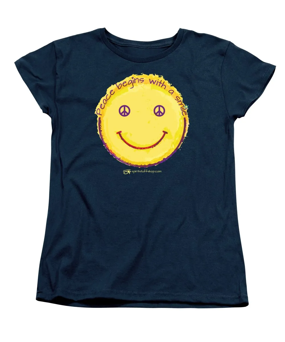 Peace Begins With A Smile - Women's T-Shirt (Standard Fit)