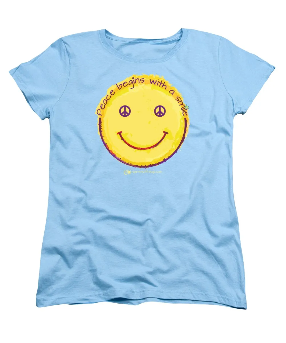 Peace Begins With A Smile - Women's T-Shirt (Standard Fit)