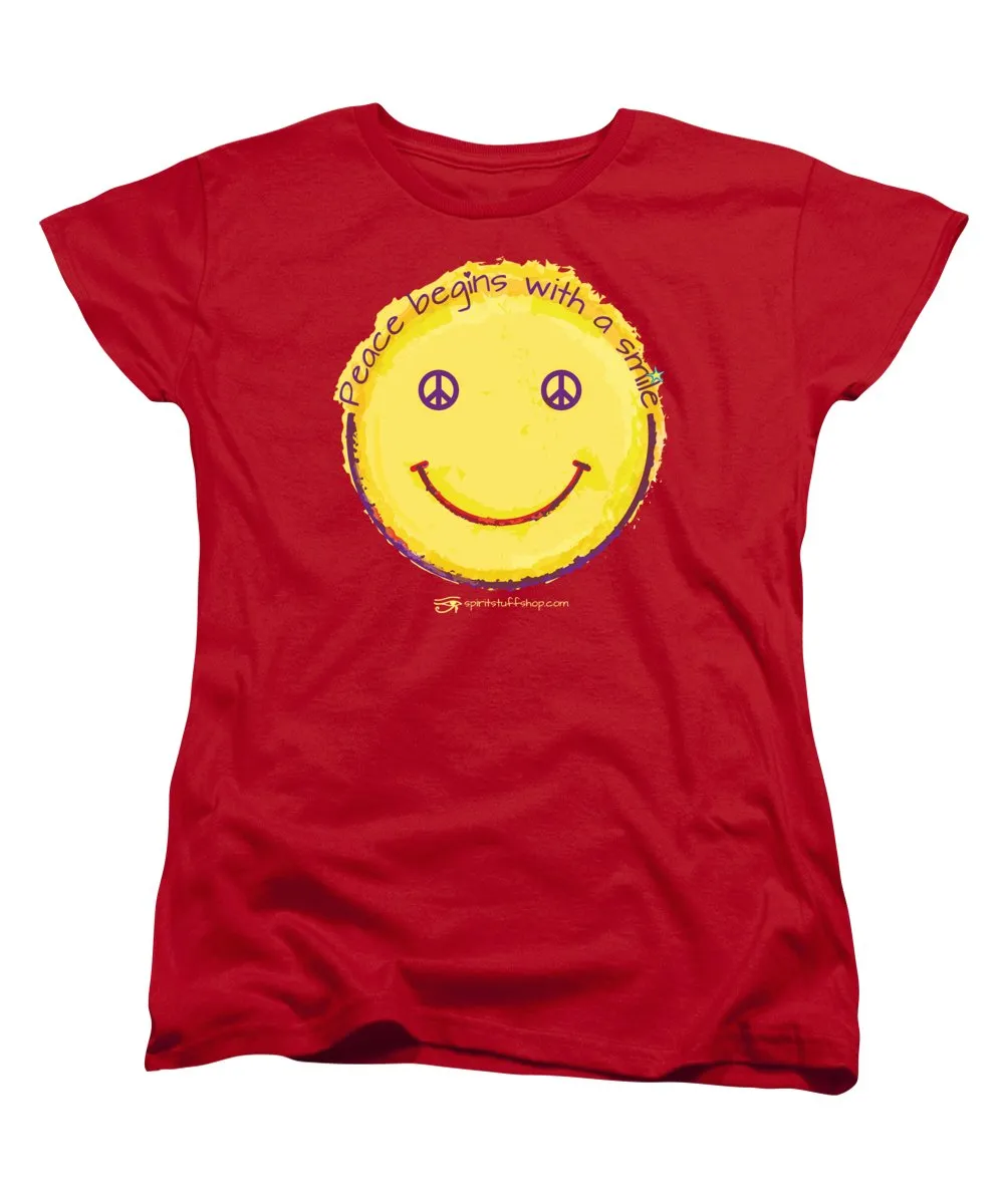 Peace Begins With A Smile - Women's T-Shirt (Standard Fit)