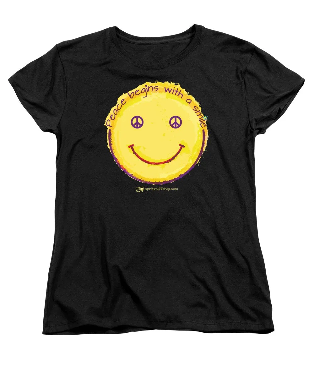 Peace Begins With A Smile - Women's T-Shirt (Standard Fit)