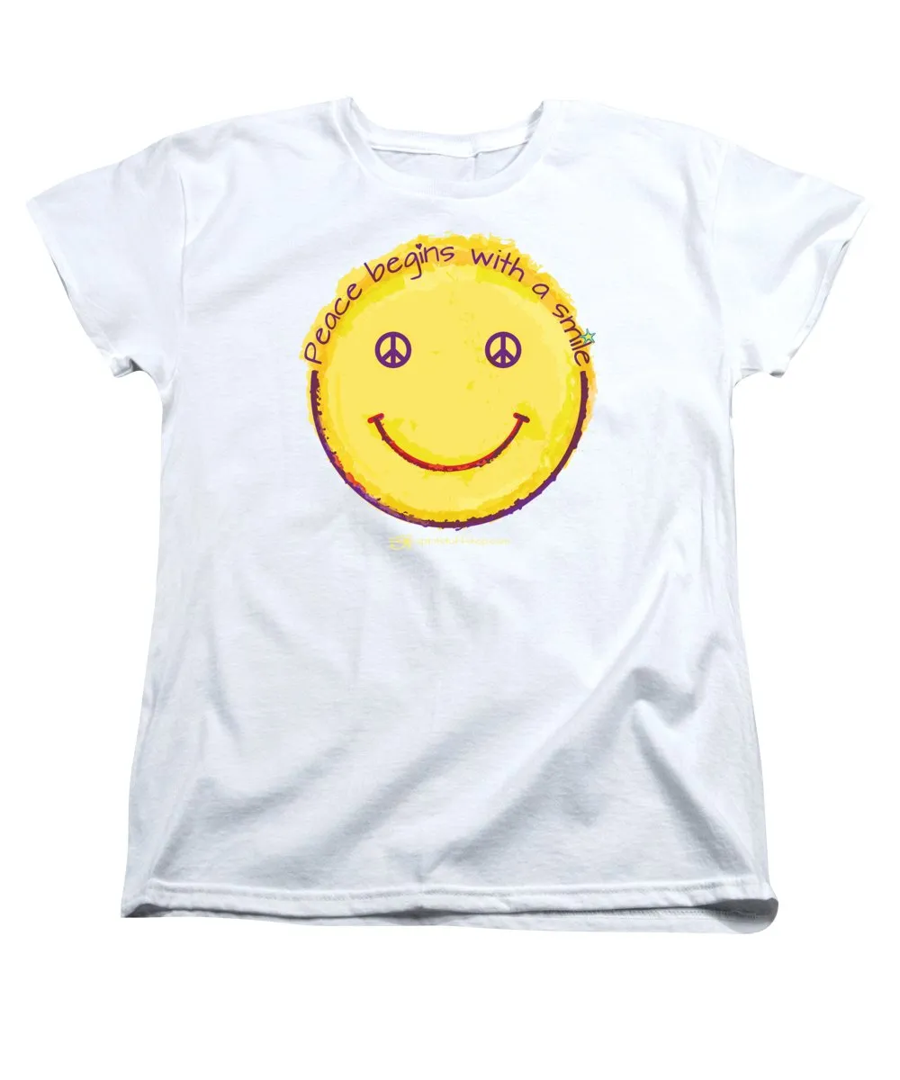 Peace Begins With A Smile - Women's T-Shirt (Standard Fit)