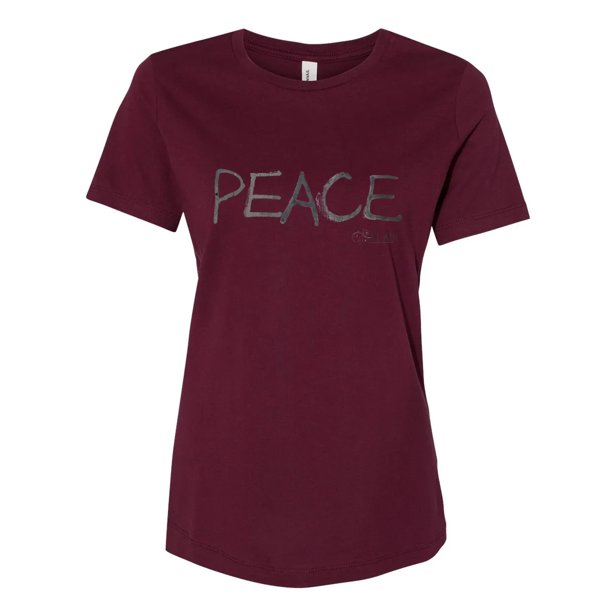 PEACE Women’s Relaxed Jersey Tee – Simple Peace Message Shirt