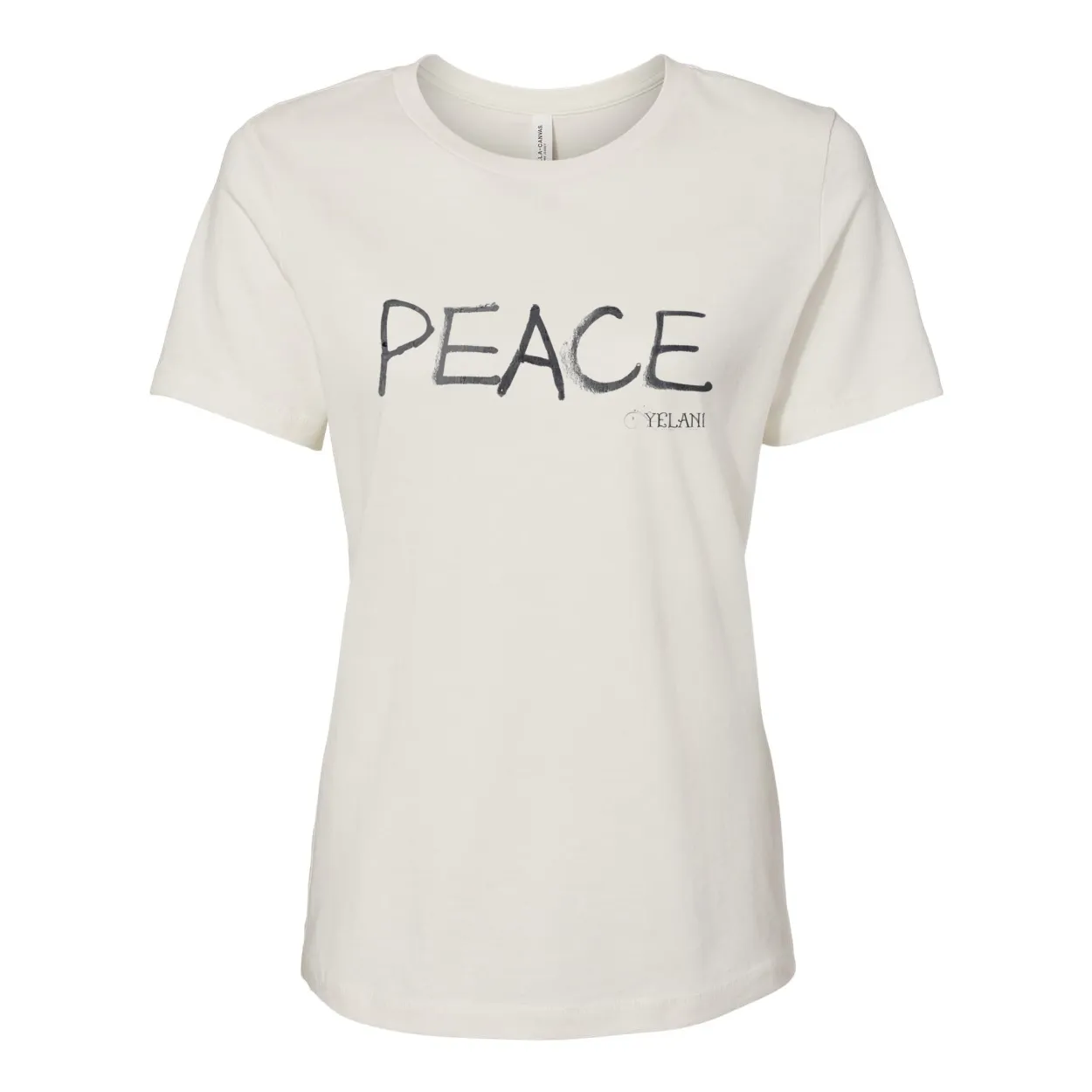 PEACE Women’s Relaxed Jersey Tee – Simple Peace Message Shirt