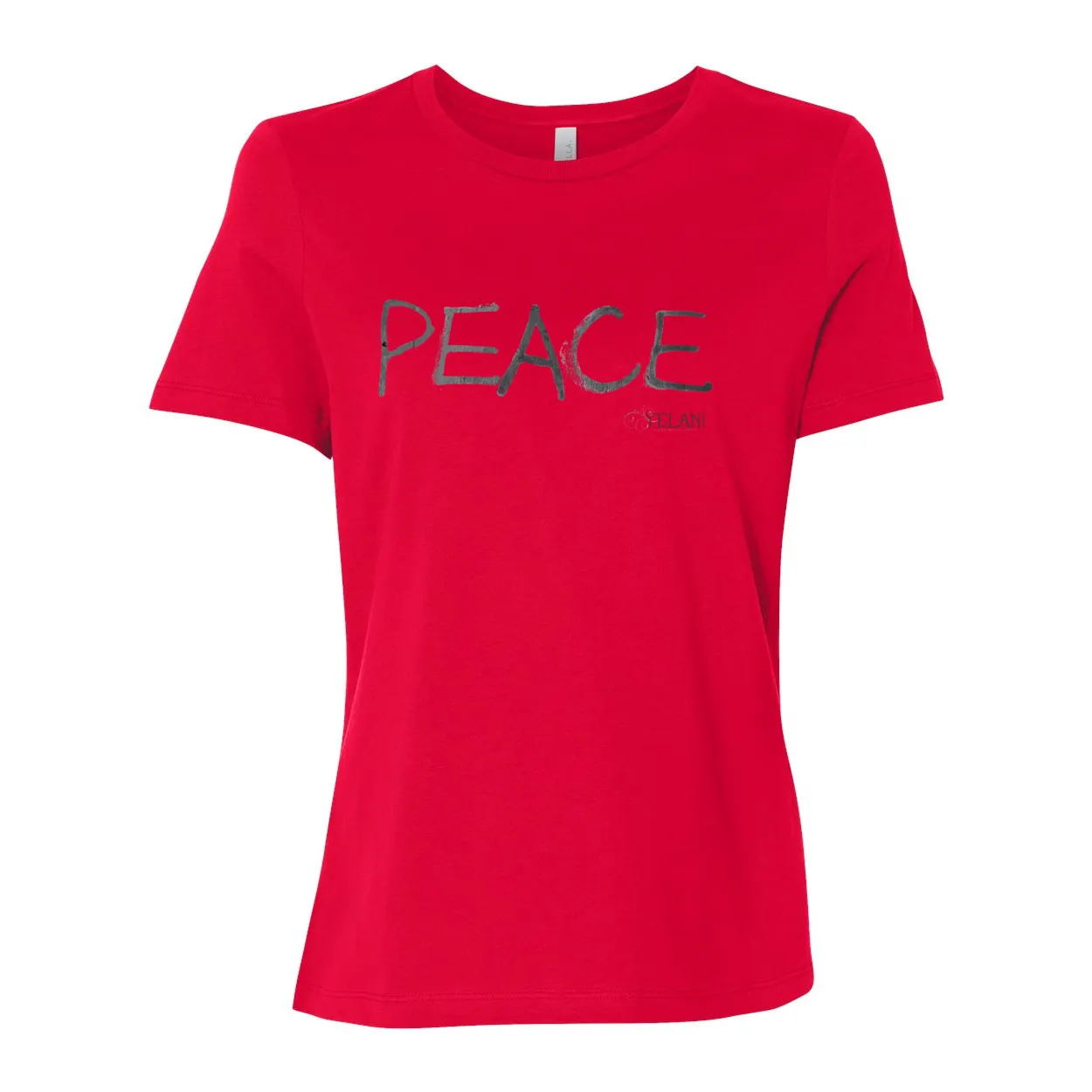 PEACE Women’s Relaxed Jersey Tee – Simple Peace Message Shirt