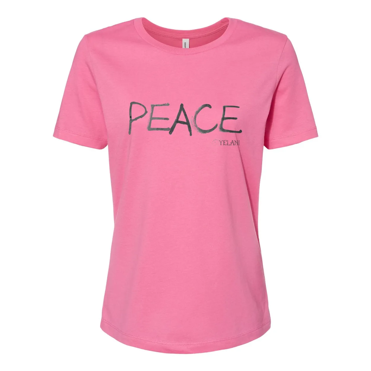 PEACE Women’s Relaxed Jersey Tee – Simple Peace Message Shirt