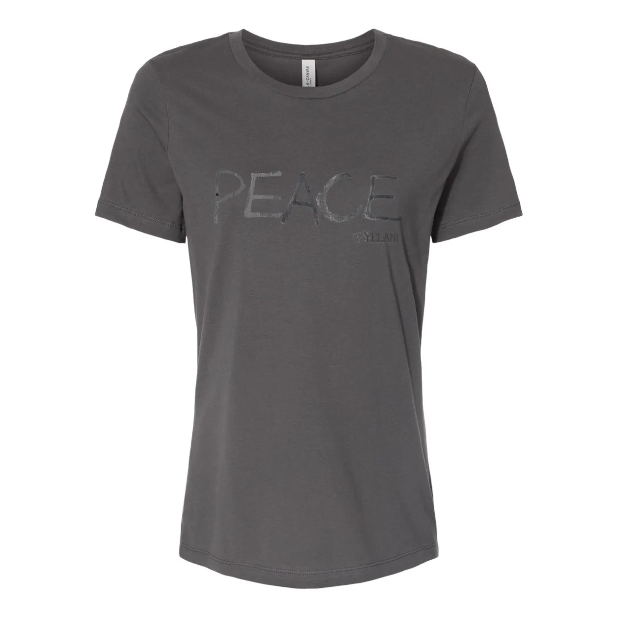 PEACE Women’s Relaxed Jersey Tee – Simple Peace Message Shirt