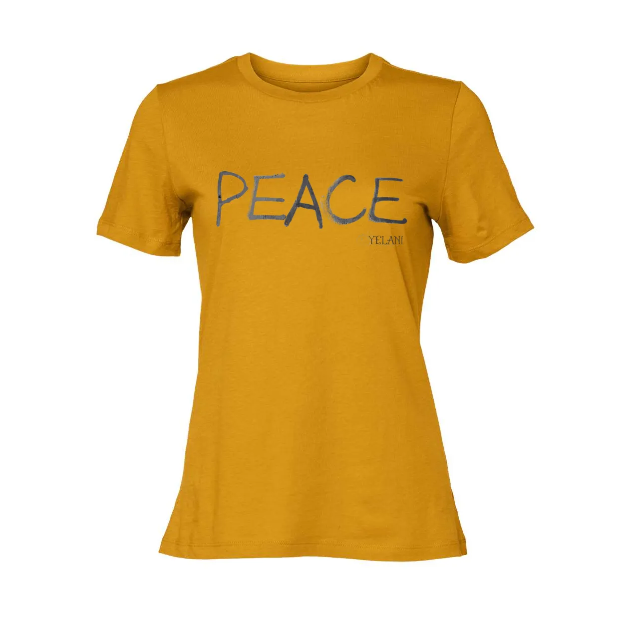 PEACE Women’s Relaxed Jersey Tee – Simple Peace Message Shirt