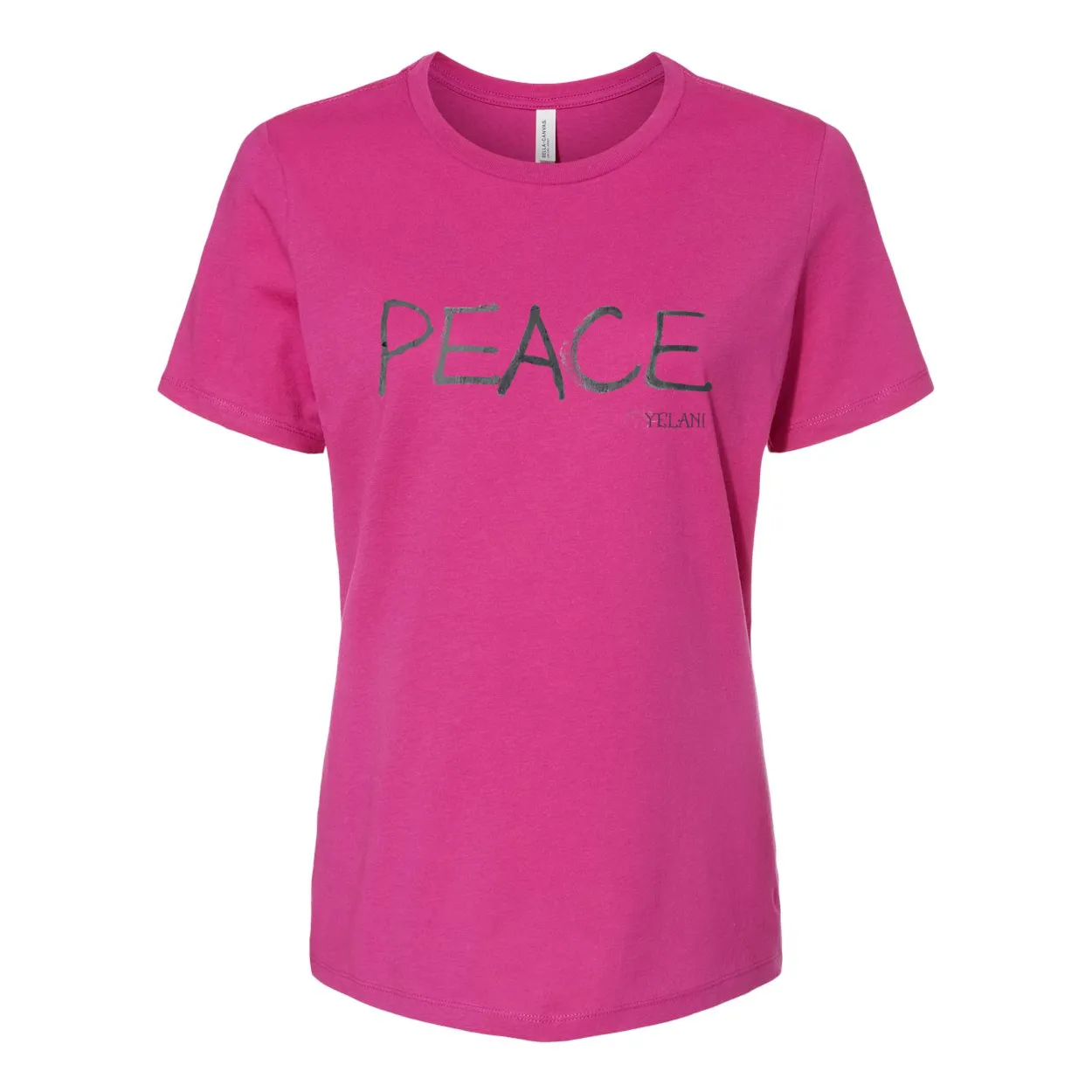 PEACE Women’s Relaxed Jersey Tee – Simple Peace Message Shirt