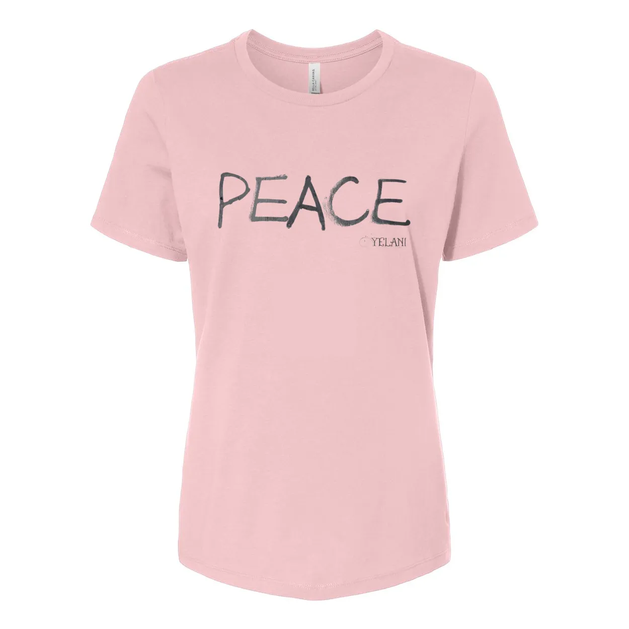 PEACE Women’s Relaxed Jersey Tee – Simple Peace Message Shirt
