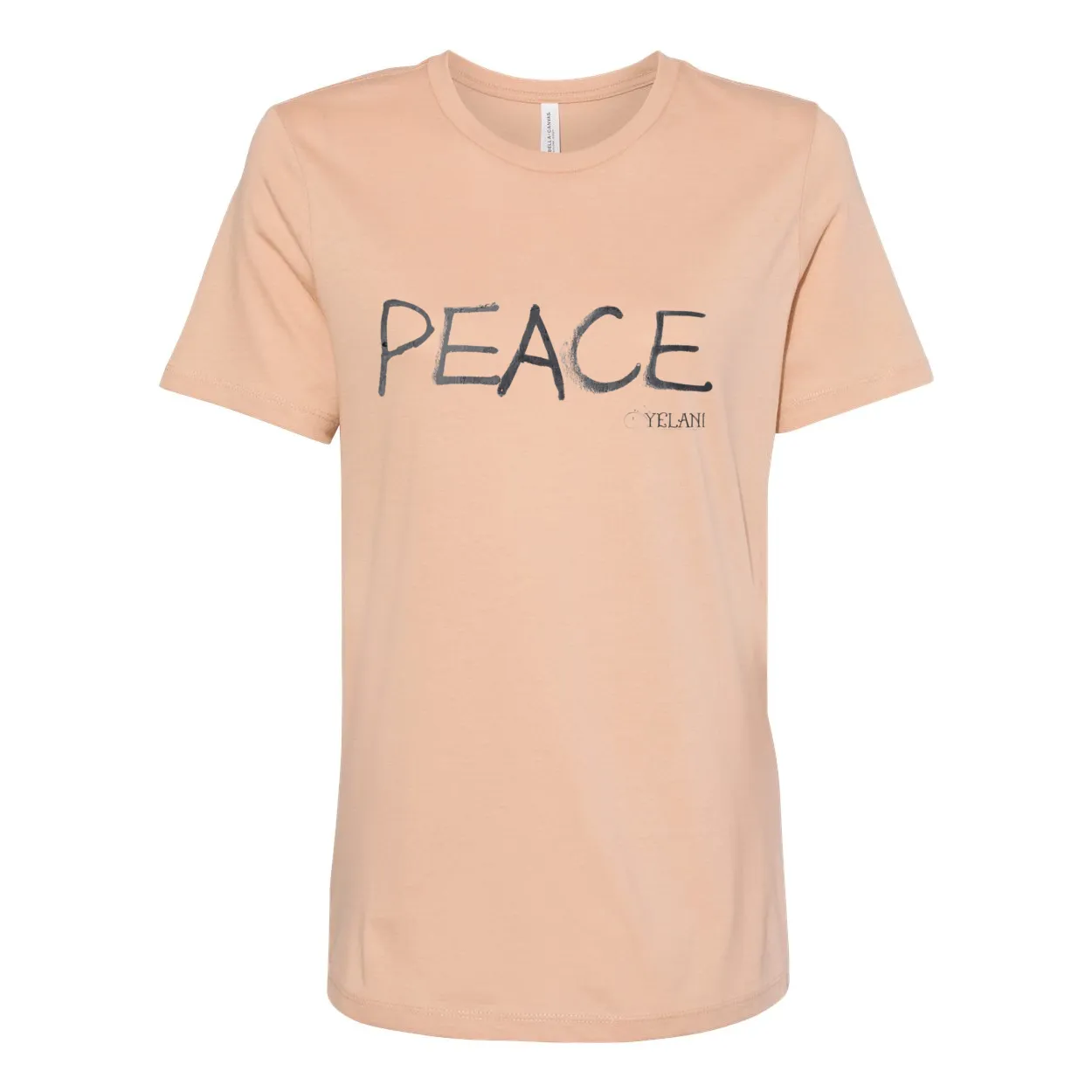 PEACE Women’s Relaxed Jersey Tee – Simple Peace Message Shirt