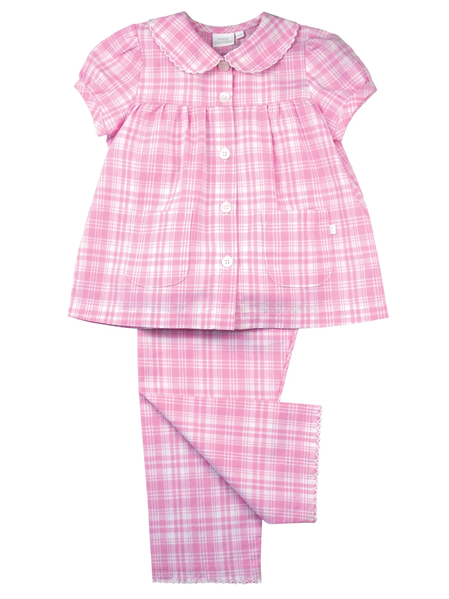 Pink and White Check Summer Pyjamas