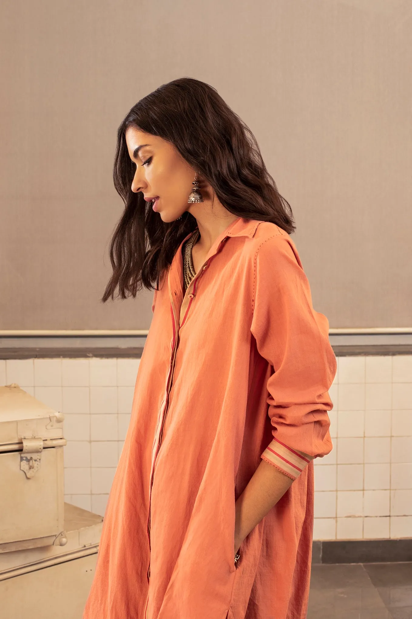 Pink Vinson Collared Tunic