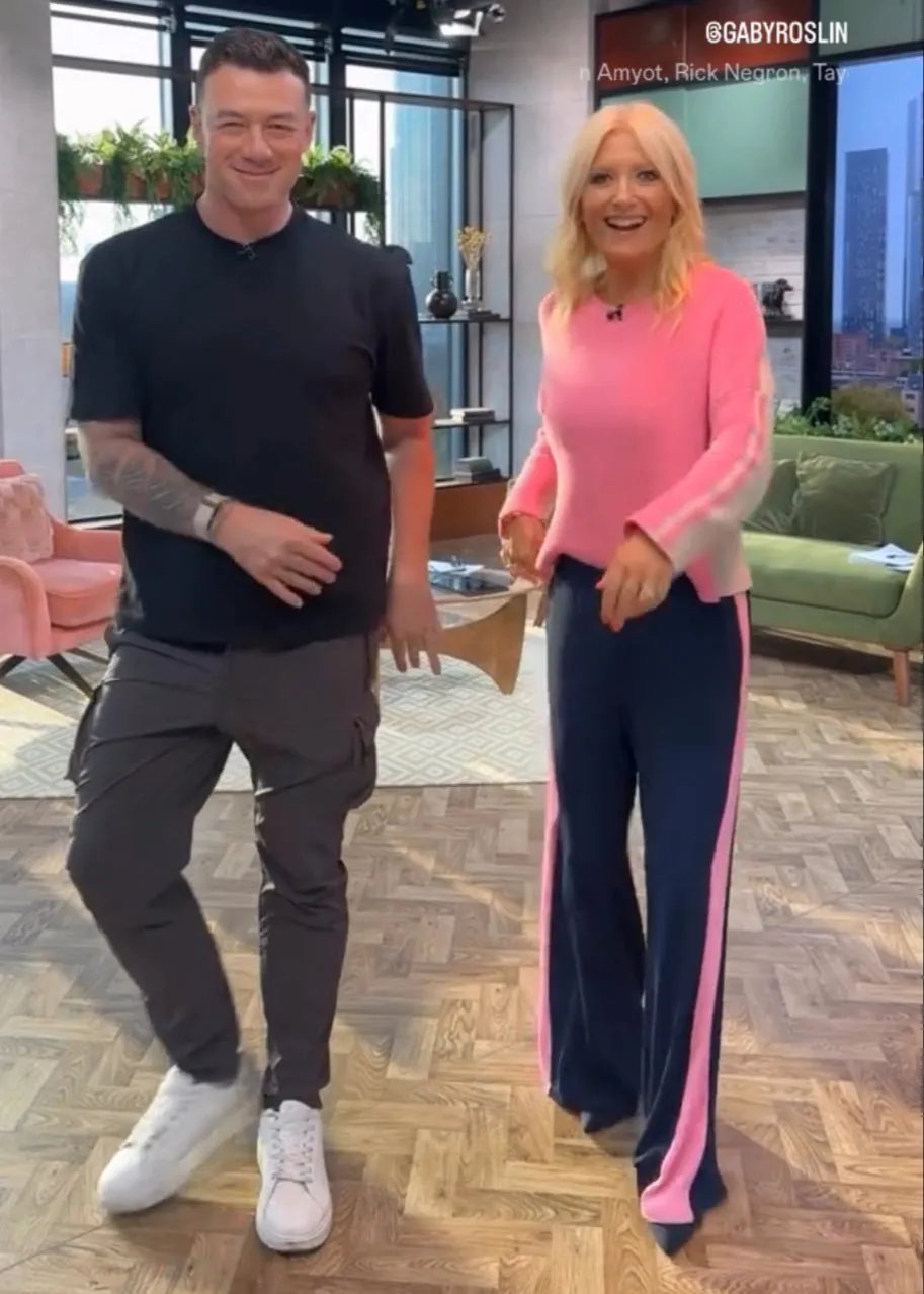 Pink/Red Stripe Wide Leg Trousers