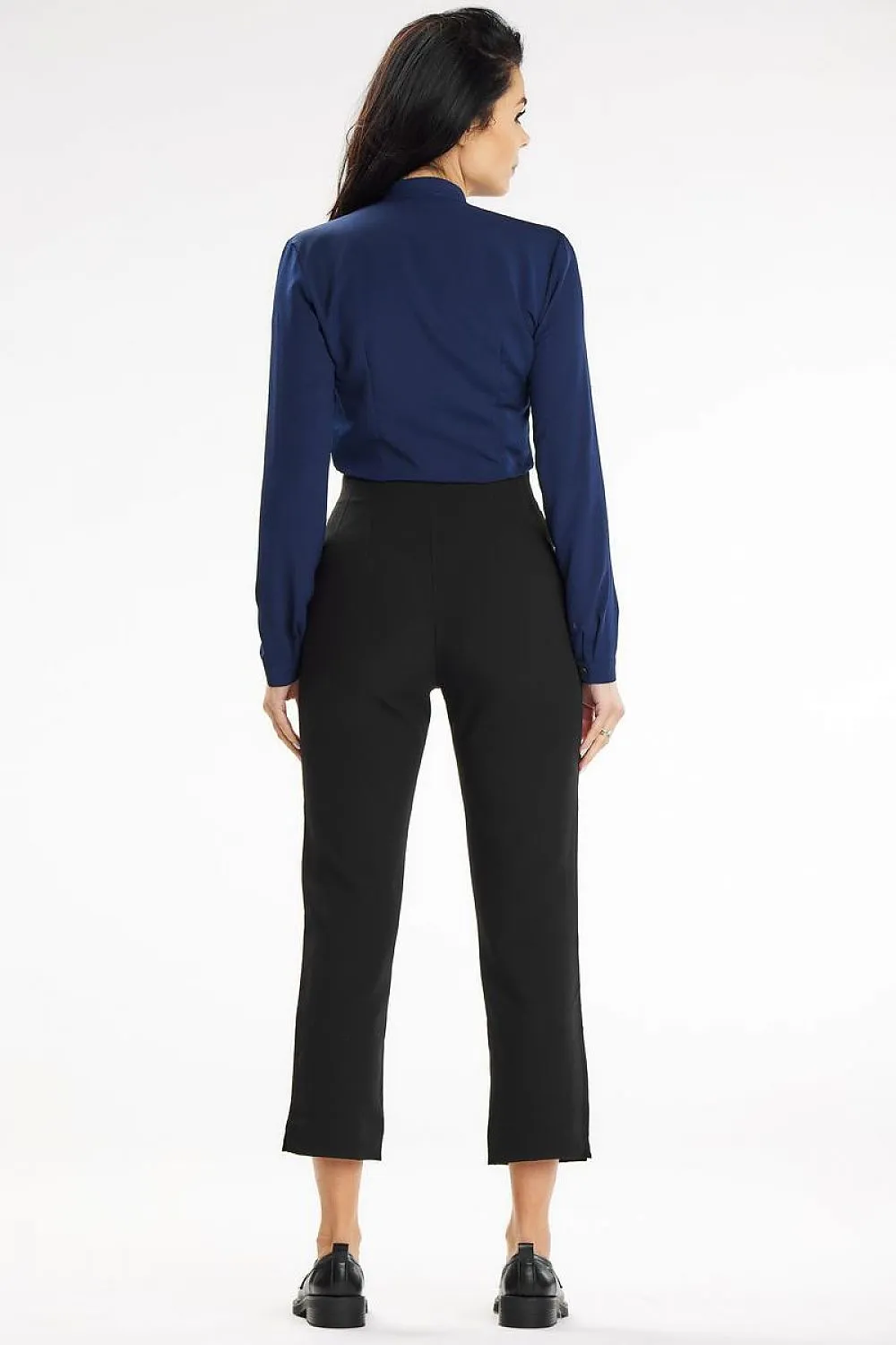 Pleated Heart Neck Fitted Blouse