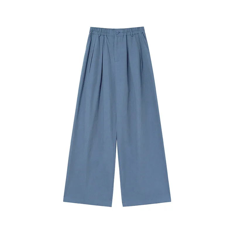Pleated wide-leg pants