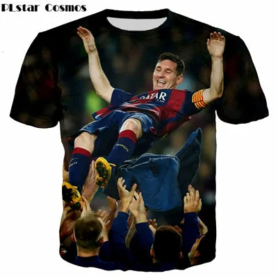 PLstar Cosmos 2017 summer new style T-shirts Athletes Lionel Messi 3d print Men/Women t shirt street wear camisa masculina