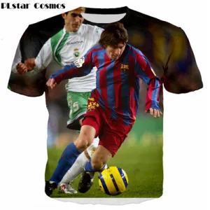 PLstar Cosmos 2017 summer new style T-shirts Athletes Lionel Messi 3d print Men/Women t shirt street wear camisa masculina